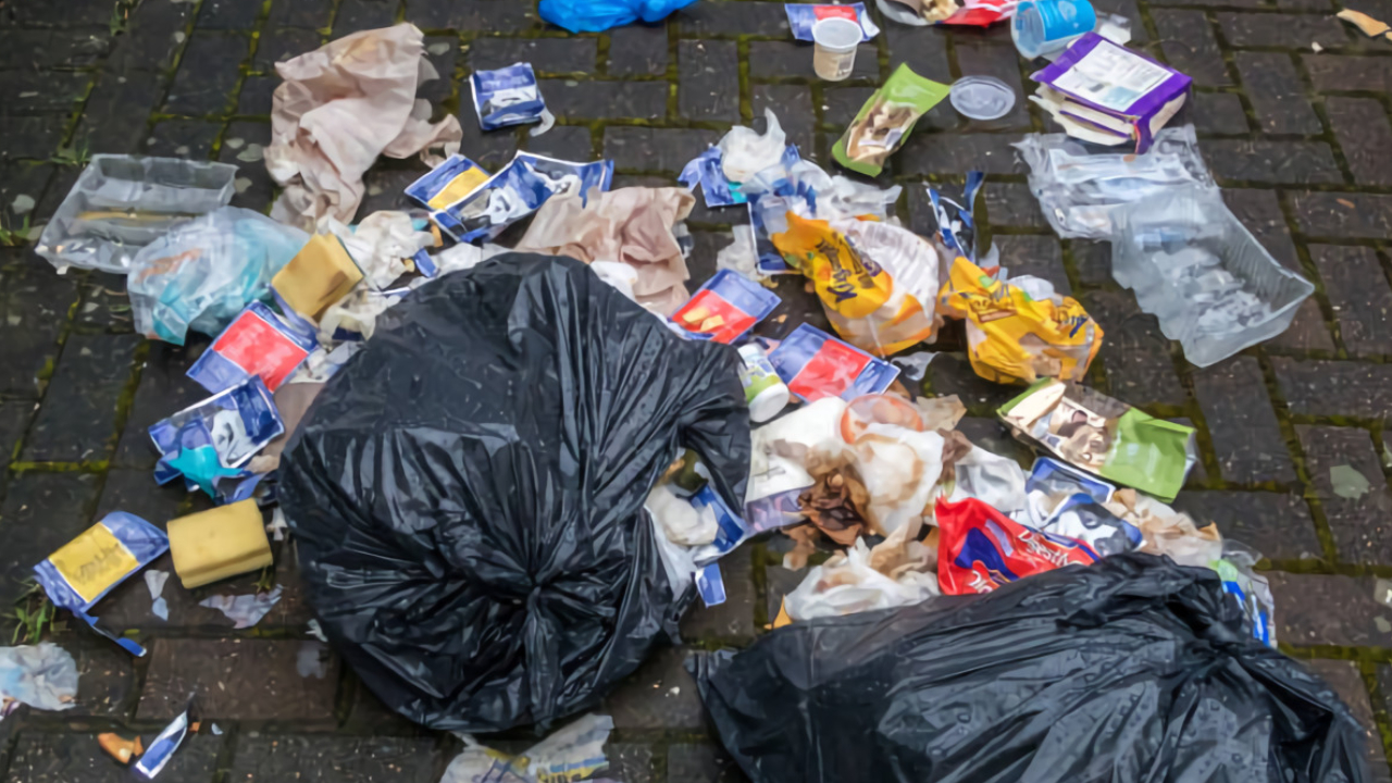 Basura tirada en la calle